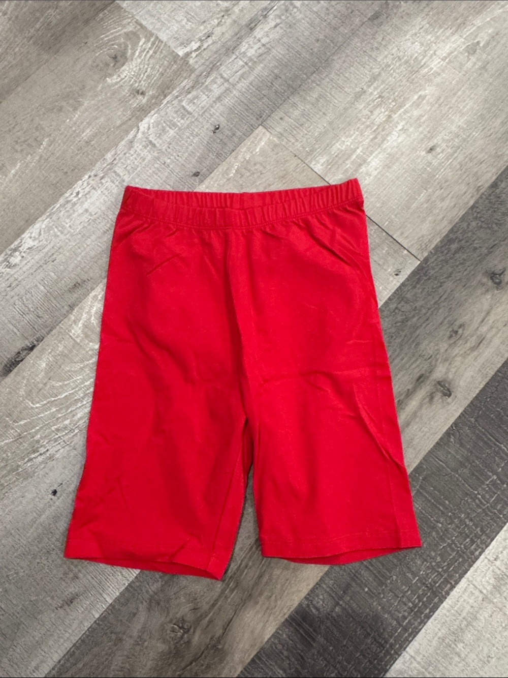NWT Zenana Womens Cotton Mix Red Elastic-Waist Athletic/Bike Shorts